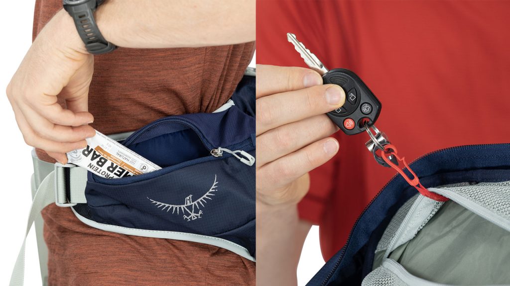Osprey Talon Hip Belt Pocket and Key Clip