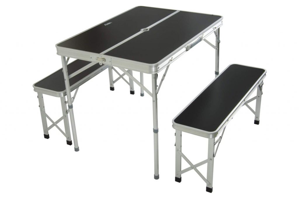 Andes Folding Portable Camping Table & Stool Set