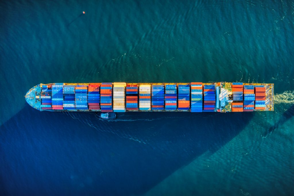 Cargo Ship from Above