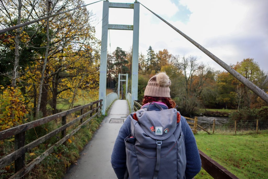 Ann wearing the Salkan Daypack