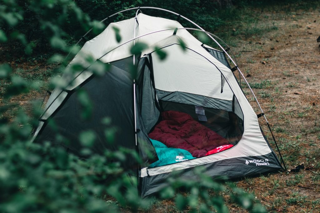 Camping with double sleeping bags